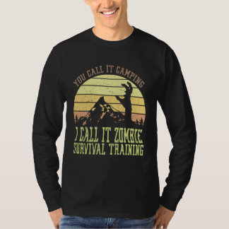 Zombie Survival Training Camping Vintage Retro Hal Tシャツ