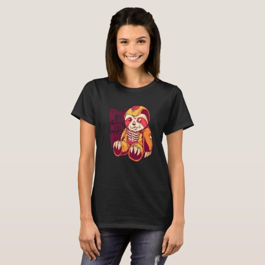 Zombie Teddy Bear Carnival Party Sloth Tシャツ (正面フル)