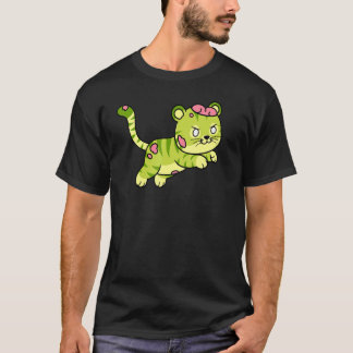 Zombie Tiger Halloween Animal Cute Monster Graphic Tシャツ