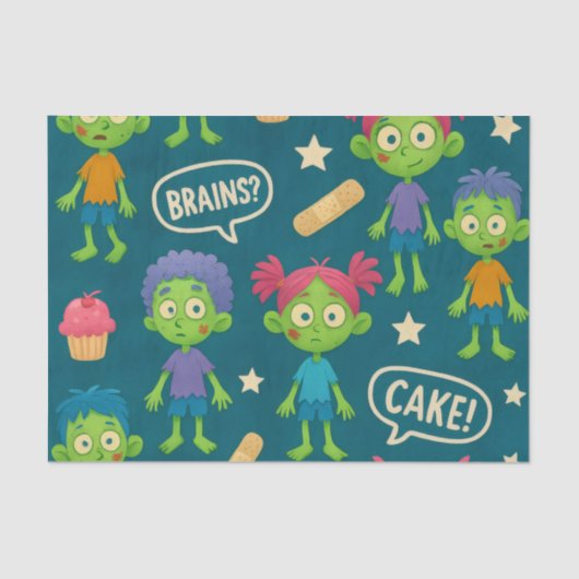 Zombie Tissue Paper Birthday Wrap 薄葉紙 (正面)