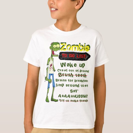 [Zombie To Do]リスト Tシャツ (正面)