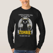 Zombie To Save My Cat Halloween Tシャツ (正面)