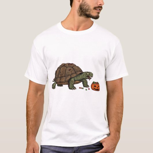 Zombie Turtle Candy Crawl - Spooky Slow Halloween  Tシャツ (正面)