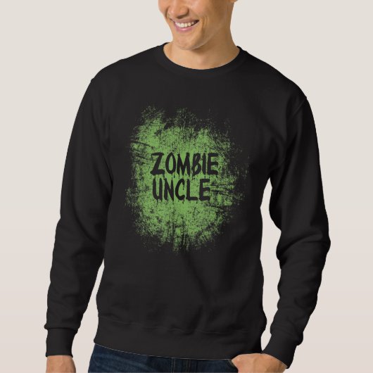 Zombie uncle cool lazy halloween costume zombies f スウェットシャツ (正面)