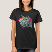Zombie Unicorn Head Mythical Creature Pegasus Unic Tシャツ (正面)