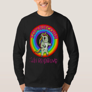 Zombie Unicorn Zombiecorn Halloween Rainbow Tシャツ