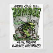 Zombie Virus add Bee equals Zombee ポストカード (正面)