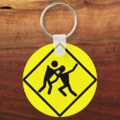 Zombie Warning Road Sign キーホルダー (正面)