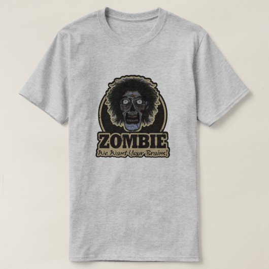 ZOMBIE We Want Your Brains Ver.2 Tシャツ (デザイン正面)