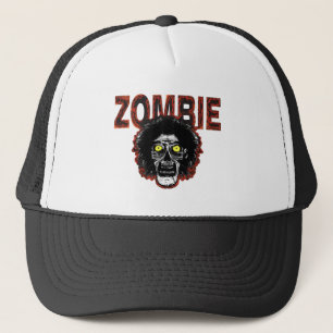ZOMBIE with Head Black & Orange キャップ