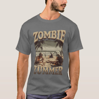 Zombie Zummer Beach Vibes with Undead Friends fami Tシャツ