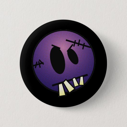 ZOMBIECONの顔-紫色 缶バッジ (正面)