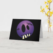 ZOMBIECON顔 – 紫 カード (黄色い花)