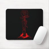 Zombiecore Aesthetic Zombie Hand Red Rose Skeleton マウスパッド (マウス)