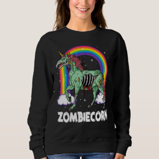 Zombiecorn Zombie Unicorn Halloween Women Girls Ra スウェットシャツ
