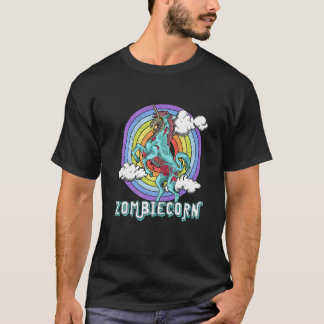 Zombiecorn Zombie Unicorn Rainbow Scary  Halloween Tシャツ