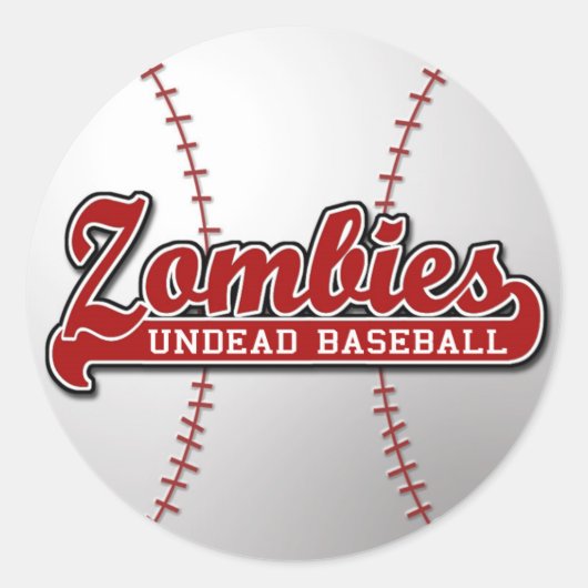 ZOMBIES 完全に死んでいな Baseball – ステッカー (正面)