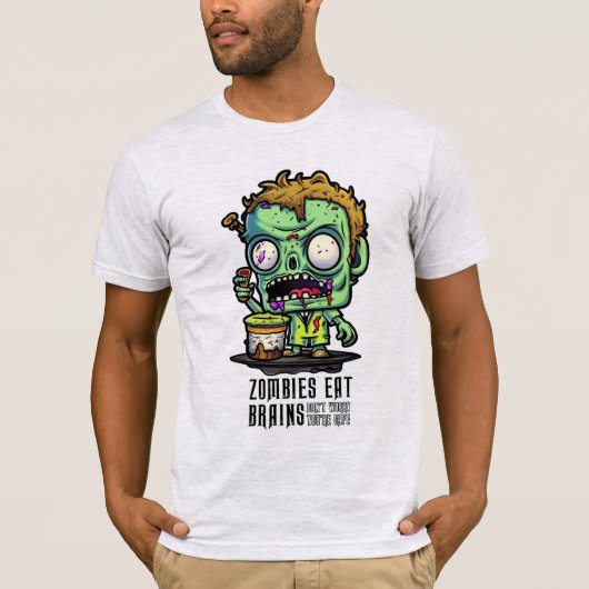 Zombies 食べ Brains Tシャツ (正面)