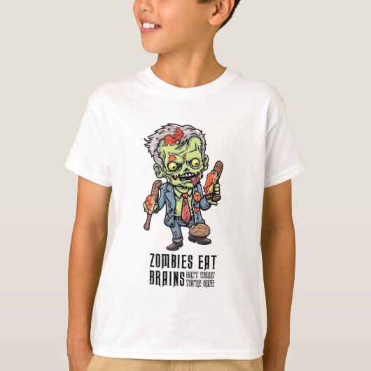Zombies 食べ Brains Tシャツ (正面)