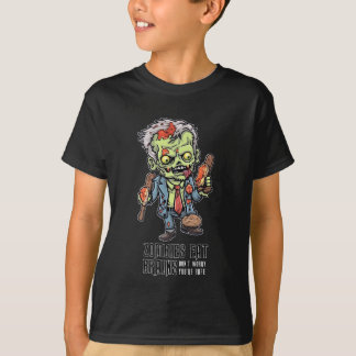 Zombies 食べ Brains Tシャツ
