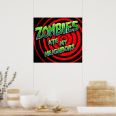Zombies 食べ My  Neighbors Pixel Art ポスター (キッチン)