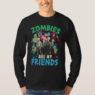 Zombies Are My Friend Halloween Costume Kids Boys  Tシャツ