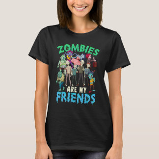 Zombies Are My Friend Halloween Costume Kids Boys  Tシャツ