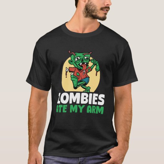 Zombies Ate My Arm Halloween Arm Replacement Surge Tシャツ (正面)
