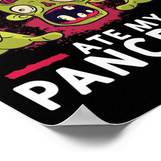 Zombies Ate My Pancreas Fun Pancrease Diabetes Rec ポスター (角)