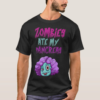 Zombies Ate My Pancreas T1d Type 1 Diabetes Girls  Tシャツ