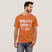 Zombies Chewed It Off fun Arm leg Amputee Horror M Tシャツ (正面フル)