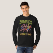 Zombies hate Fast Food  Marathon Running Tシャツ (正面フル)