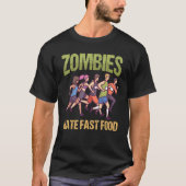 Zombies hate Fast Food  Marathon Running Tシャツ (正面)