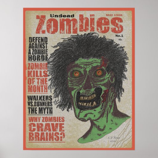 Zombies the Magazine 完全に死んでいな ポスター (正面)