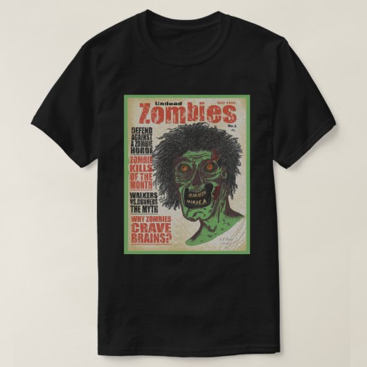 ZOMBIES - The Magazine Green Boarder Tシャツ (デザイン正面)