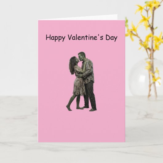 Zombies Valentine's Day カード (黄色い花)