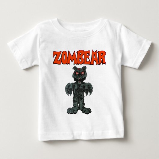 ZombieZ ZOMBEARの乳児のTシャツ ベビーTシャツ (正面)