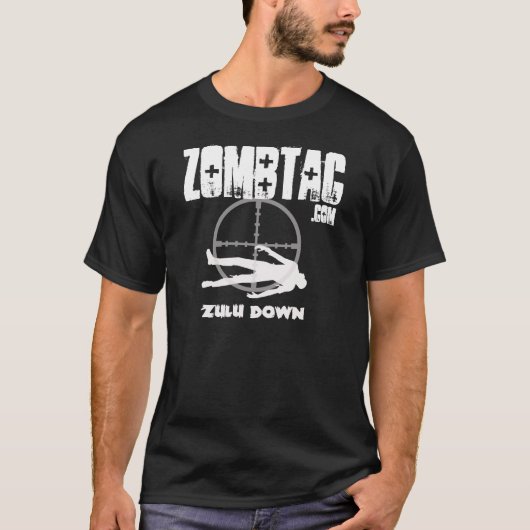 Zombtacのズールーの暗闇 Tシャツ (正面)
