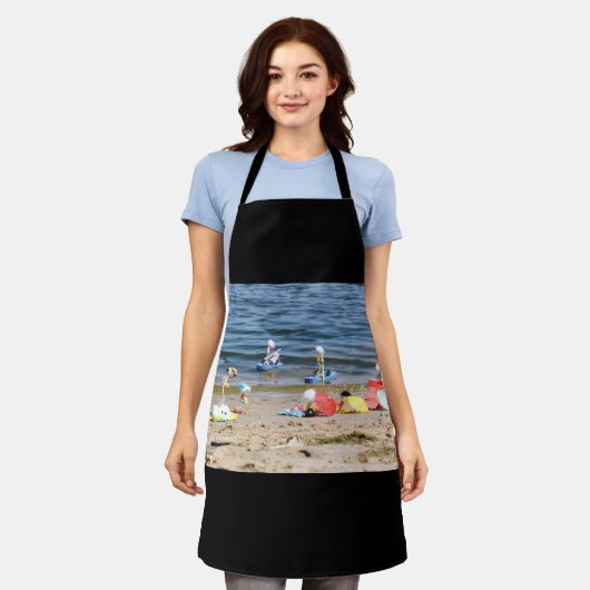Zomer op het strand met de Fubby's エプロン (着用した状態)
