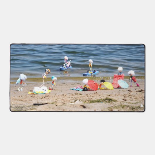 Zomer op het strand met de Fubby's デスクマット (正面)