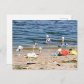 Zomer op het strand met de Fubby's ポストカード (正面/裏面)