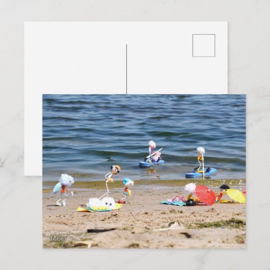 Zomer op het strand met de Fubby's ポストカード (正面/裏面)