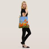 Zomers gevoel van wilde oranje bloemen. トートバッグ (モデル)