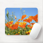 Zomers gevoel van wilde oranje bloemen. マウスパッド (マウス)