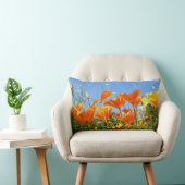 Zomers gevoel van wilde oranje bloemen. ランバークッション (椅子)
