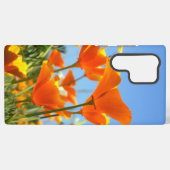 Zomers gevoel van wilde oranje bloemen. samsung galaxyケース (裏面横)