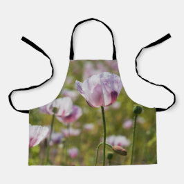 Zomers veld met  lila bloemen in bloei. エプロン