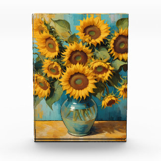 Zomerse Zonnebloemen フォトブロック