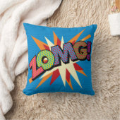ZOMGおもしろい漫画ブックアーポップ・アートのトタイポグラフィ クッション (ブランケット)