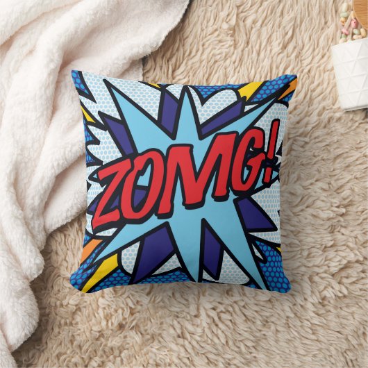 ZOMG KA-POWおもしろいレトロ漫画ブックアーポップ・アートのト クッション (ブランケット)